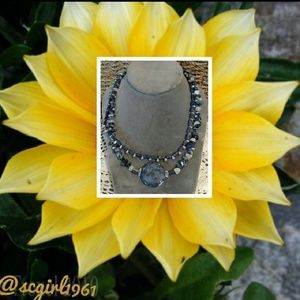 DOUBLE NECKLACE/EARRINGS